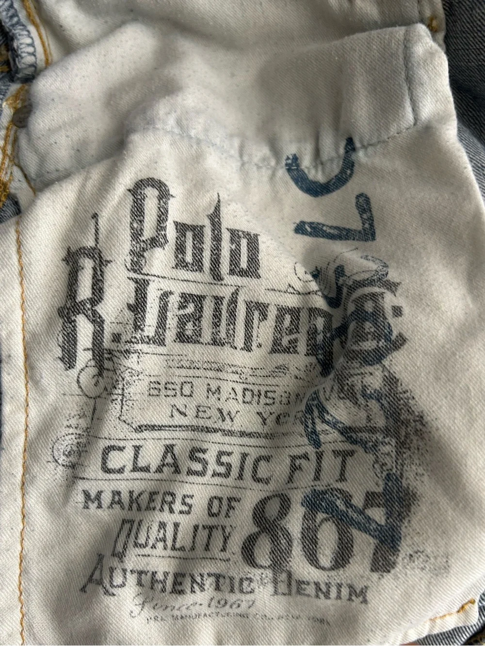 Polo Ralph Lauren 867 Classic Straight Fit Jeans Size 36